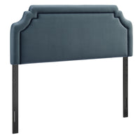 Modway - Magnolia Taille Velvet Performance Résistant aux Taches Tête de lit King Size - Bleu Cadet-Rembourrage en cuir végane