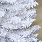 HOMCOM - Arbre de Noël artificiel illuminé 7 pi avec lumières LED blanc chaud-Se sépare en trois sections individuelles pour un rangement compact 