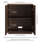 Hudson&Canal - Meuble d'appoint rectangulaire cannelé Molly - 28 po l - Chêne brun-Dimensions du produit : 28 po L x 15 po l x 32 po H