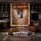 Wayne Gretzky Edmonton Oilers Jumping Over Bench sur toile - Toile encadree - 22" x 31"-Dimensions finales: 22.5x31.5