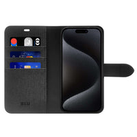 Blu Element - Étui Folio 2-in-1 MagSafe pour iPhone 17 - Noir-Niveau de protection - 400 chutes à 10 pieds