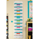 Teacher Created Resources - Tableau de stockage de fichiers à 10 pochettes - 14 po x 58 po - Confettis-S'accroche facilement à des œillets en métal robustes
