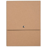JAM Paper - Portefeuille vertical à fermeture pression - 12 1/8 x 9 x 1/2 - Kraft brun-Couleur: Kraft marron