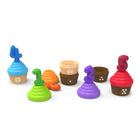 Learning Resources - Snap-n-Learn Compter les cupcakes-Rangement réutilisable inclus : lorsque le temps de jeu est terminé, ces sympathiques narvals se rangent parfaitement dans leur pot de rangement en plastique transparent jusqu'à la prochaine fois !