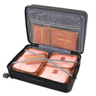 Nicci - Organiseur de bagages Cubes 6 pièces - Orange -Poignée de transport supérieure pratique