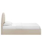 Modway - Solana Arqué Performance Velvet Lit à plateforme jumelle, Amande-Base du socle