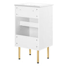 Modway - Chaucer 18" Vanette de salle de bain - Blanc blanc-Assemblée requise