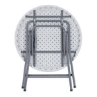 TygerClaw - Table pliante ronde antidérapante durable 32"-Cadre en acier robuste supportant une capacité de poids élevée de 220,5 lb