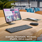 Logitech - Keys-To-Go 2, clavier Bluetooth portable pour tablette avec coque intégrée - Graphite-Associez jusqu’à trois dispositifs: saisissez du texte sur trois dispositifs différents à partir d’un seul petit clavier et passez de l'un à l'autre d'un simple appui sur une touche