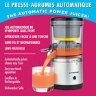 As Seen on TV - Hurricane Juicer Presse-agrumes rechargeable sans fil - Argent/Noir-Notre presse-agrumes électrique est livré avec une batterie de 1 300 mAh et est conçu pour durer jusqu'à 25 cycles* de jus frais, lorsqu'il est complètement chargé. Le temps de recharge est d'env. 4 heures à vide