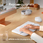 Logitech - Wave Keys for Mac, clavier ergonomique sans fil avec repose-poignets rembourré - Blanc-Encore plus de confort: associez ce clavier ergonomique sans fil pour Mac à la souris ergonomique verticale Lift for Mac, pour des journées de travail plus confortables
