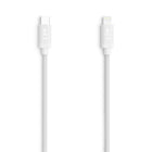 NXT Technologies - Câble tresse Lightning vers USB-C, 6 pi - blanc-Câble de chargement USB-C tresse resistant aux accrocs et à lââ‚¬â„¢emmêlement