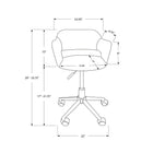Monarch Specialties - 7298 Chaise De Bureau Base Hydraulique - Noir/Metal Chrome-Assemblage requis: des instructions illustrées et tout le matériel sont fournis pour plus de commodité (des outils supplémentaires peuvent être nécessaires)