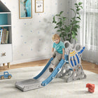 Qaba - Toboggan d'intérieur pour tout-petits - Bleu-Fabriqué en PE et PP sûrs avec une surface lisse et des coins arrondis 