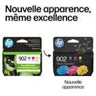 HP 902 Ens. 3 cartouches d'encre cyan, magenta et jaune d'origine (T0A38AN)-Compatibilité: HP OfficeJet 6950. HP OfficeJet Pro 6968, 6970, 6978