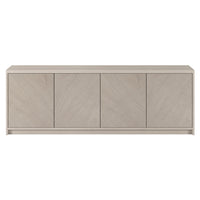 Hudson&Canal - Meuble TV Renad pour téléviseurs jusqu'à 78" - Blanc aulne-Un design contemporain moderne peut accueillir des téléviseurs jusqu'à 78 pouces pour votre espace de divertissement