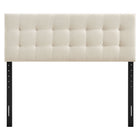 Modway - Emily Tissu tapis Tête de lit Queen size, Écru-Quatre positions de montage
