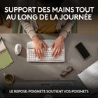 Logitech - Wave Keys clavier ergonomique sans fil, repose-poignets rembourré - Blanc-Travaillez confortablement, à votre façon: modifiez les raccourcis de votre clavier Wave Keys via l’application Logi Options+ pour gagner du temps et travailler efficacement