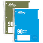 Hilroy - Cahier de notes 1 sujet, 10-1/2 po x 8 po, variés, 90 pages-Couverture avant et arrière avec contenu recyclé post-consommation de 100 %