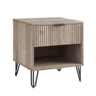 Manhattan Comfort - Dumbo table de chevet moderne 1 tiroir et commode 3 tiroirs - gris rustique - ensemble de 2-Garantie limitée du fabricant de 30 jours