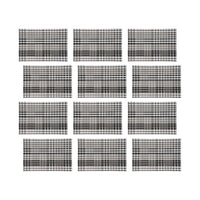 Maxwell & Williams - Accents de Table Napperon Rectangulaire - 45 x 30 cm - Gris Tartan - Paquet de 12-Essuyer avec un chiffon humide