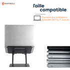ShoppingAll - Support réglable pour ordinateur portable - Noir - Paquet de 4-La conception creuse sur le panneau en aluminium améliore la circulation de l'air et la dissipation rapide de la chaleur