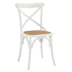 Modway - Gear Restauration Fauteuil d’appoint - Blanc-Chaise à manger moderne de ferme