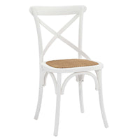 Modway - Gear Restauration Fauteuil d’appoint - Blanc-Chaise à manger moderne de ferme