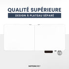 MotionGrey - Bureau debout électrique réglable Ergo2 Pro avec réglages de mémoire - 55 po x 28 po, plateau blanc, cadre blanc-6