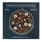 General Supply Goods + Co - Trousse de broderie – 7,87 po x 7,87 po — Fleurs et oiseaux-Le thème floral comprend diverses fleurs, plantes et oiseaux chanteurs