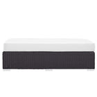 Modway - Convene Terrasse extérieure Tissu Ottoman rectangulaire in Espresso Blanc-Navires préassemblés