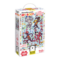 Banana Panda - Puzzle d'observation, Mon corps, 7 ans et +-J'aime les chats Puzzle... pour les enfants qui aiment les chats - le grand puzzle de sol de 40 pièces plaira à coup sûr à vos petits de 3 ans et plus avec un design colouré plein de chats