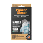PanzerGlass - Matrix Hybrid Protecteur d'écran pour iPhone 15 - Transparent-La protection contre les chutes et la résistance aux rayures/chocs protègent votre appareil des rayures causées par les aléas de la vie quotidienne