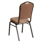 Flash Furniture – Chaise banquet empil Hercules, dos couronne, tissu diamant doré, siège 2,5 po, struct. dorée, 4/pqt-Capacité de poids de 500 lb