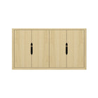 Manhattan Comfort - Buffet moderne Rivington 60" à 4 portes - Chêne naturel-Buffet moderne et meuble de rangement pour salle à manger et salon
