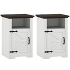 HOMCOM - Table d’appoint - blanc - lot de 2-Ensemble de 2 tables pour une disposition polyvalente dans la pièce 