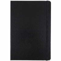 JAM Paper - Grand carnet à couverture rigide avec élastique - 100 feuilles lignées - 5 7/8" x 8 1/2" - Noir-Couleur : noir | Soyez élégant et organisé avec un carnet de notes colouré.