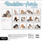 DateWorks - Calendrier Mural 16 Mois 2025 Amis - 12 po x 12 po - Bilingue-Comprend des pages mensuelles de janvier à décembre 2025, ainsi que les 4 derniers mois de 2024.