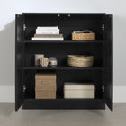 South Shore - Essence - Armoire de rangement avec 2 portes - Chêne noir-Matériau: Panneaux de particules laminés, MDF