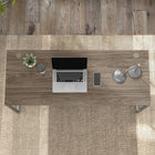 Bush Business Furniture - Table d'ordinateur hybride 60 po l x 24 po P, hickory moderne (HYD260MH)-Le bureau comprend deux œillets de gestion des câbles intégrés pour garder les cordons et les câbles hors de portée