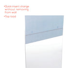 Porte-affiche à montage mural Deflecto Classic Image – Orientation portrait − 2 po l x 11 po H – Transparent-Remplacez facilement les documents insérés sans retirer les supports du mur.