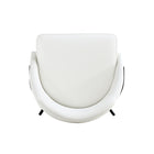 Manhattan Comfort - Lot de 2 chaises de salle à manger modernes Gracie 61,5 cm, revêtement similicuir blanc et noir-22,6 po L x 21 po l x 34,3 po H