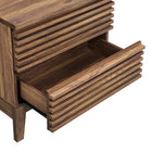 Modway - Render Deux tiroirs Table de chevet, Noyer-Assemblée requise
