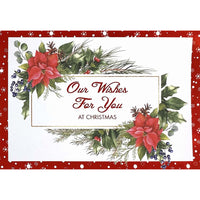 Mill Brook Studio - Cartes De souhaits Noël / Enveloppes - 5-3/8 po x 7-3/4 po - Nos vœux pour vous - Paquet de 18-Cartes de souhaits qualité boutique
