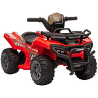 Aosom - VTT à batterie 6 V pour tout-petits avec musique - Rouge-Les phares lumineux offrent une expérience de conduite authentique à vos enfants 