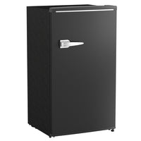 HOMCOM - Mini-réfrigérateur rétro 3,1 pi³ avec thermostat réglable - noir-La capacité de 85 L (3,1 pi³) offre un espace suffisant pour stocker des articles facilement 