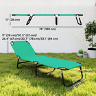 Outsunny - Chaise longue pliante - chaise de bronzage 5 positions - vert foncé-Coussins de visage et de poitrine amovibles pour un soutien optimal en position allongée