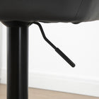 HOMCOM - Tabourets de bar pivotants réglables en tissu capitonné - noir - paquet de 2-Le repose-pieds empêche vos jambes de pendre 
