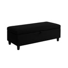 Brassex - Torin Ottoman de rangement - noir-Dessus généreusement rembourré