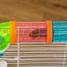 PawHut - Cage à hamster 23 po à 3 niveaux avec roue et bouteille d'eau - Bleu-Couleur : bleu, blanc